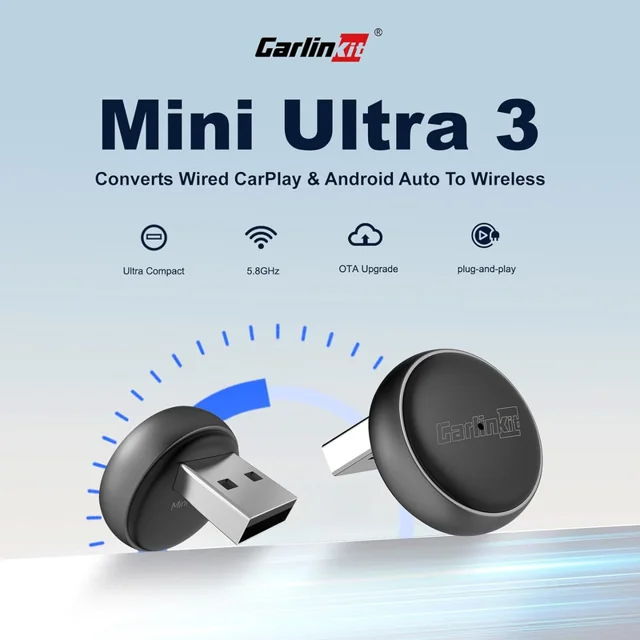 دانگل وایرلس کارپلی و اندروید اتو کارلینکیت مدل Carlinkit Mini Ultra3 102676592