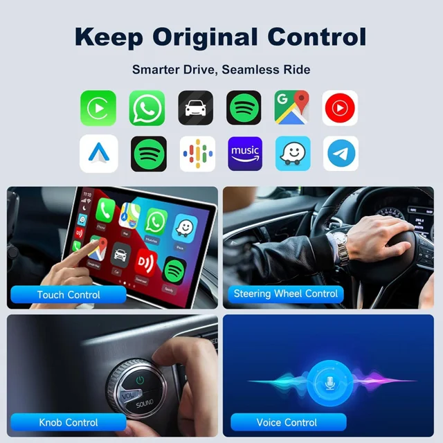 دانگل وایرلس کارپلی و اندروید اتو کارلینکیت مدل Carlinkit Mini Ultra3 102676590